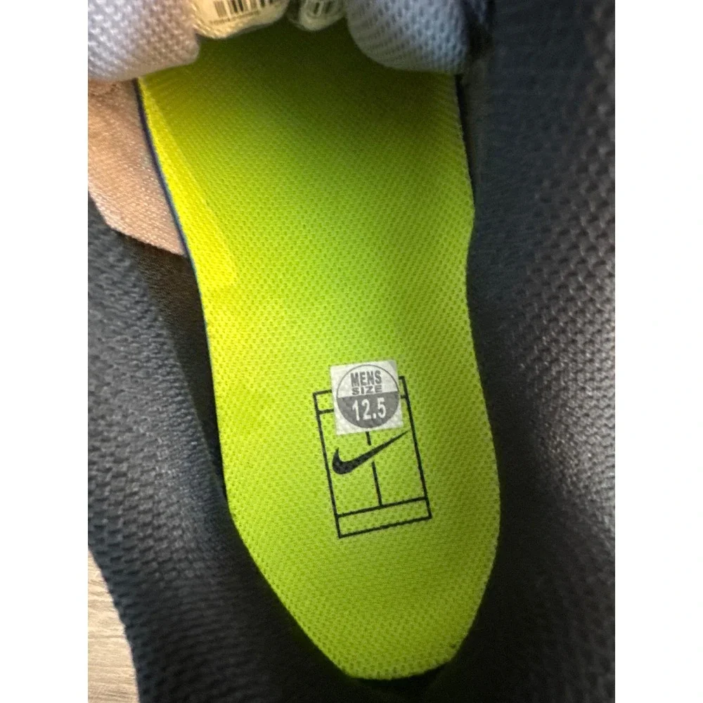 Nike Air Vapor Advantage Mens 12.5 Grey Black Volt Tennis Shoes 599359-070